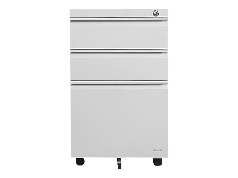 Deltaco Cabinet on wheels with lock 3 drawers