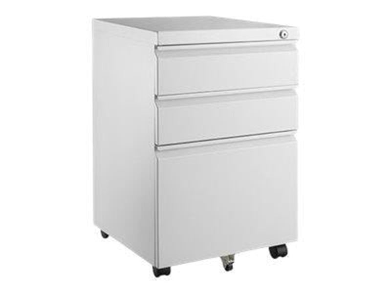 Deltaco Cabinet on wheels with lock 3 drawers