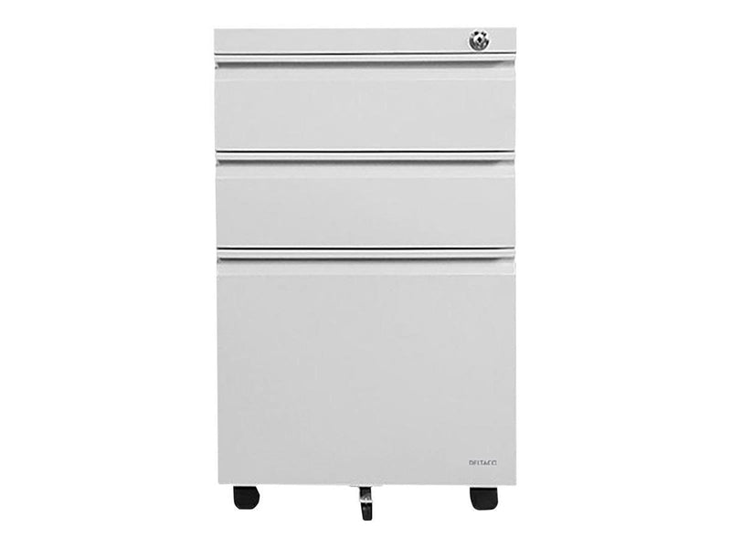 Deltaco Cabinet on wheels with lock 3 drawers