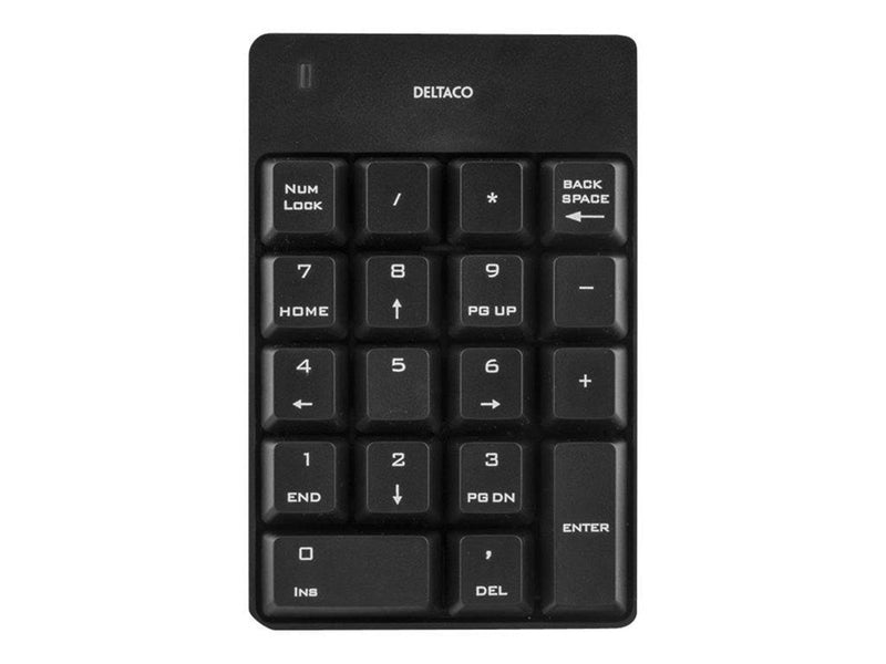 Deltaco Wireless Numpad Black - Numpad - Schwarz