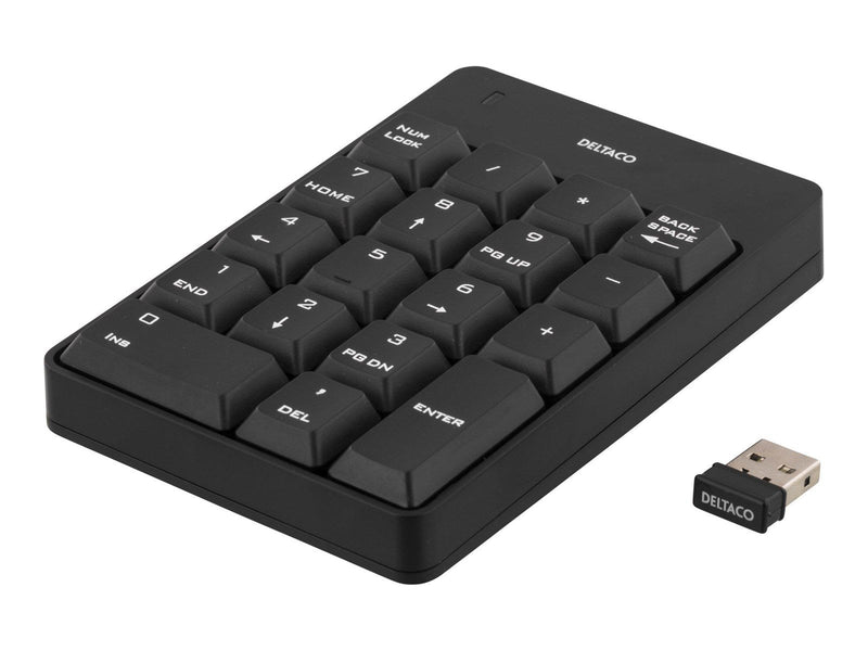 Deltaco Wireless Numpad Black - Numpad - Schwarz