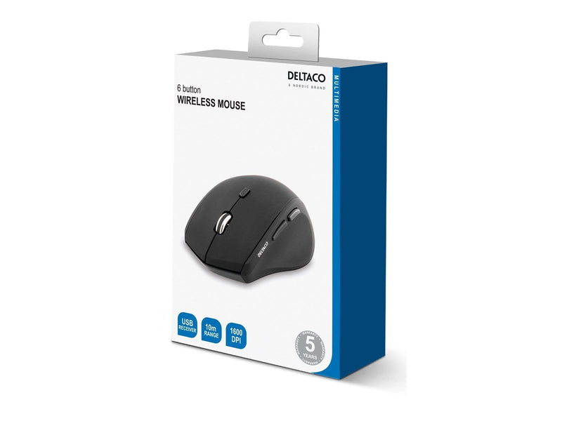 Deltaco Wireless Optical Mouse 5 Buttons With Scrool - Maus (Schwarz)