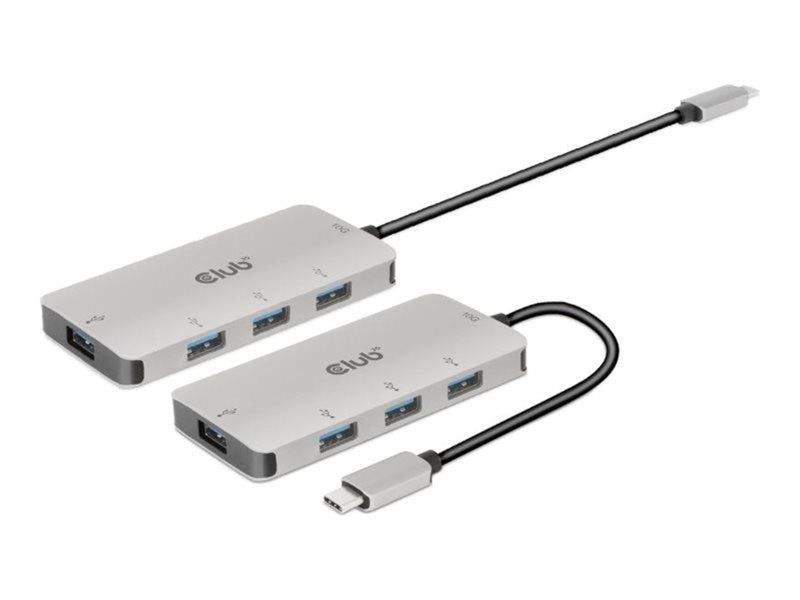 Club 3D CSV-1547 - hub - 4 ports USB-Hubs - USB 3.2 - 4 - Grau