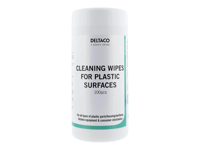 Deltaco Wet Wipes For Plastic Surfaces 100pcs