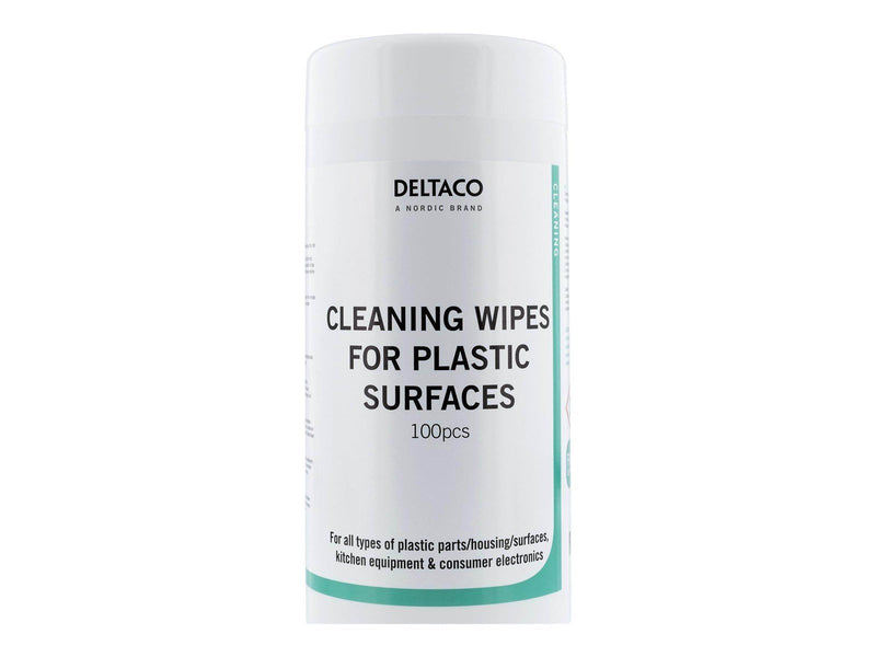 Deltaco Wet Wipes For Plastic Surfaces 100pcs