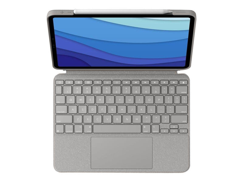 Logitech Combo Touch - keyboard and folio case - with trackpad - QWERTZ - German - sand - Tastatur & Folio-Set - Deutsch - Beige