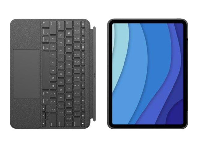 Logitech Combo Touch - keyboard and folio case - with trackpad - QWERTY - US International - oxford grey - Tastatur & Folio-Set