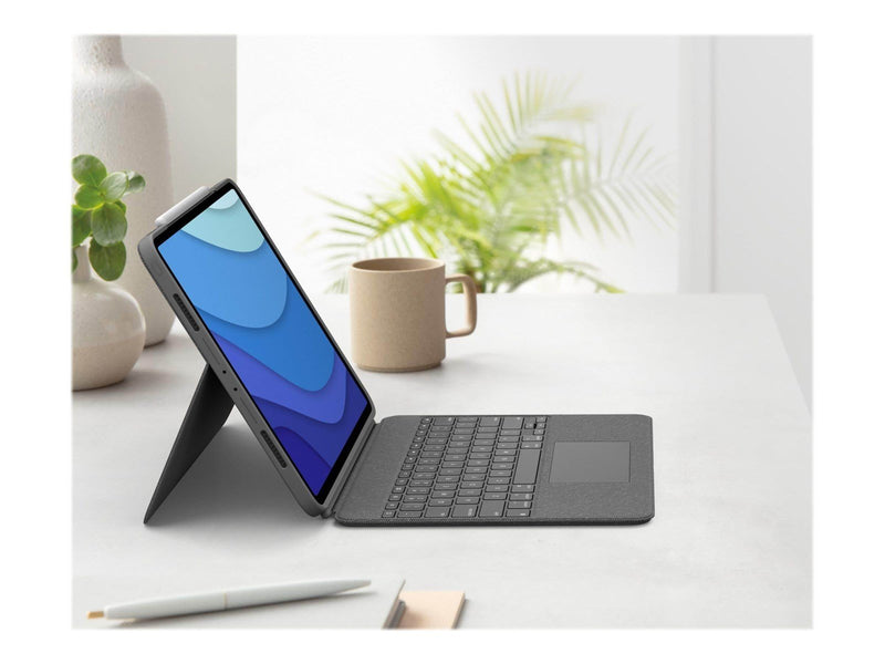 Logitech Combo Touch - keyboard and folio case - with trackpad - QWERTY - US International - oxford grey - Tastatur & Folio-Set