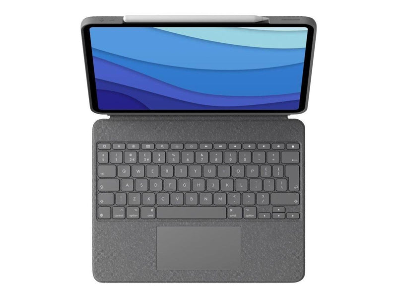 Logitech Combo Touch - keyboard and folio case - with trackpad - QWERTY - US International - oxford grey - Tastatur & Folio-Set