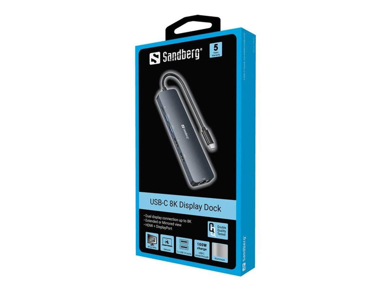 Sandberg USB-C 8K Display Dock