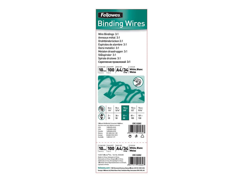 Fellowes - 100 pcs. - binding wire - Binding wire
