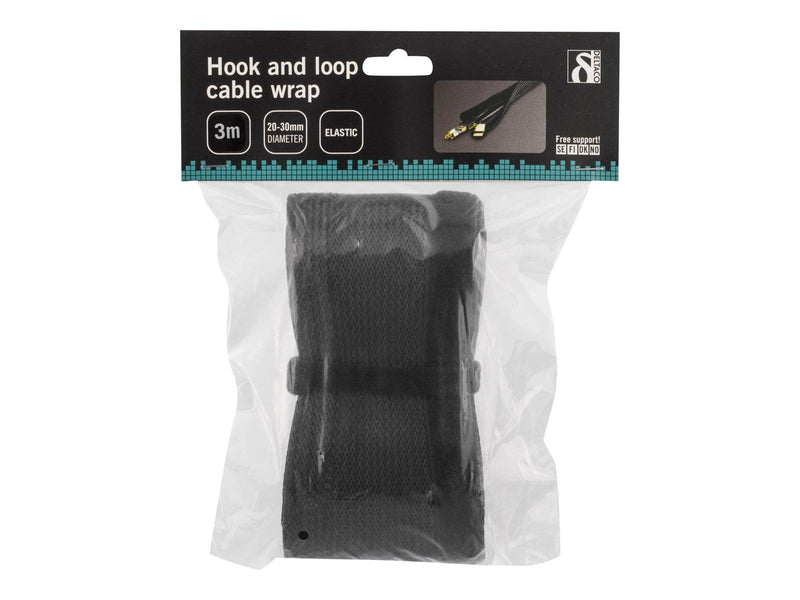 Deltaco Nylon Cable Sorting Stocking 3m Black