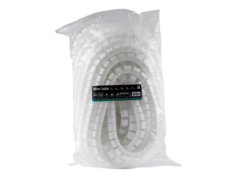 Deltaco Nylon cable shields  20m white