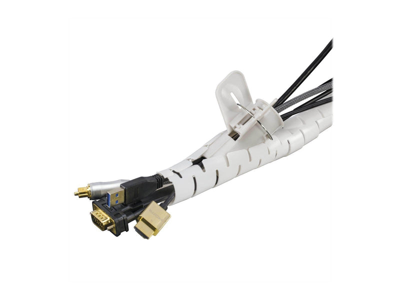 Deltaco Nylon cable cover 2.5m white