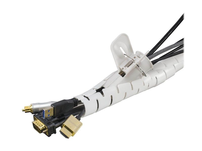 Deltaco Nylon cable cover 2.5m white