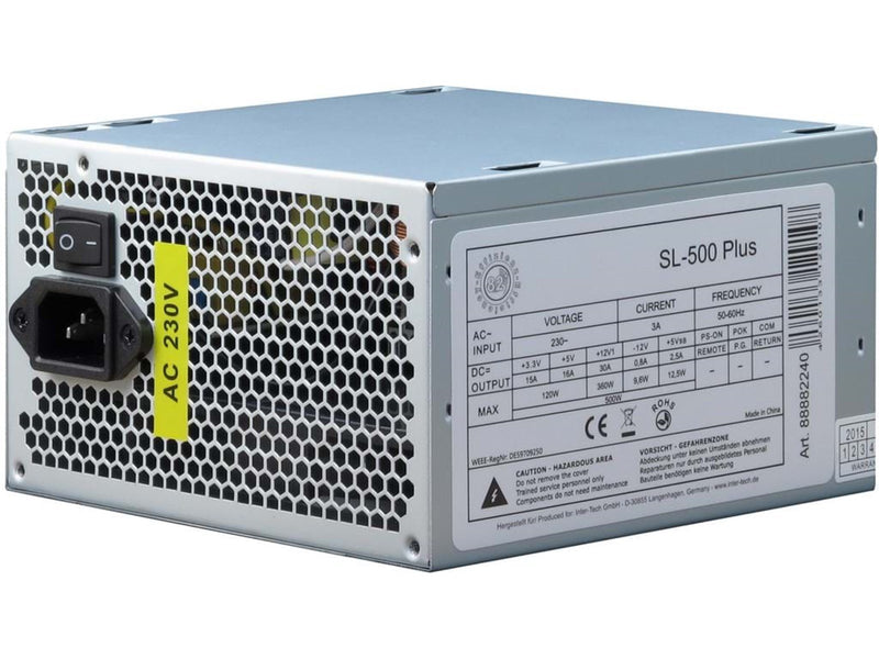 Inter-Tech SL-500 Plus Netzteile - 500 Watt - 120 mm - ATX - 80 Plus