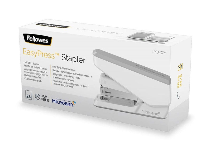 Fellowes LX840 EasyPress - stapler - 25 pages - white