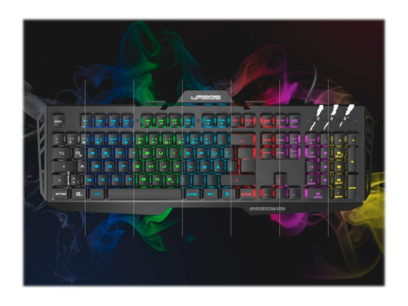 Hama uRage Cyberboard Metal Gaming - Tastaturen - Deutsch - Schwarz