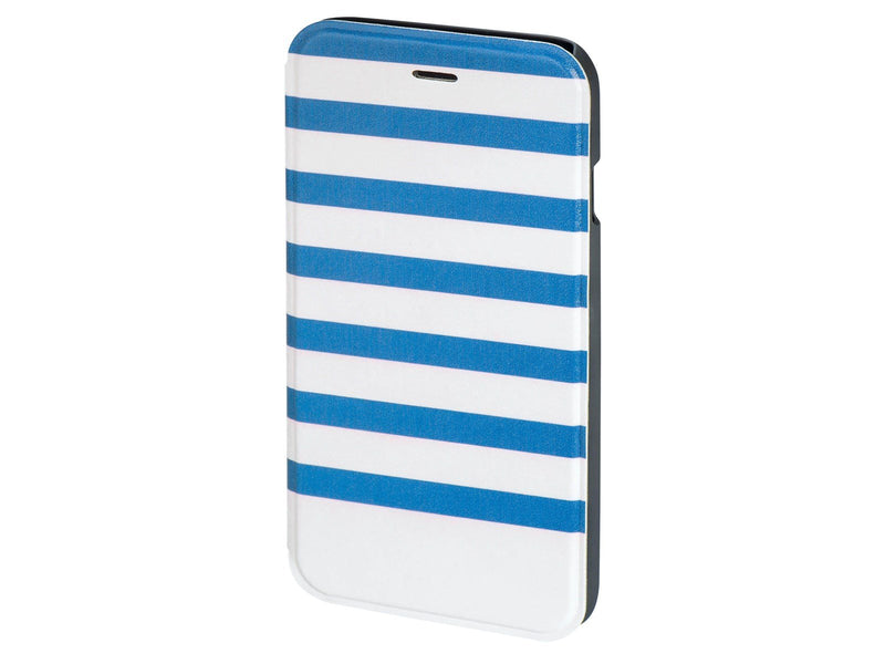 Hama "Stripes" Booklet Case for Apple iPhone 6/6s blue/white