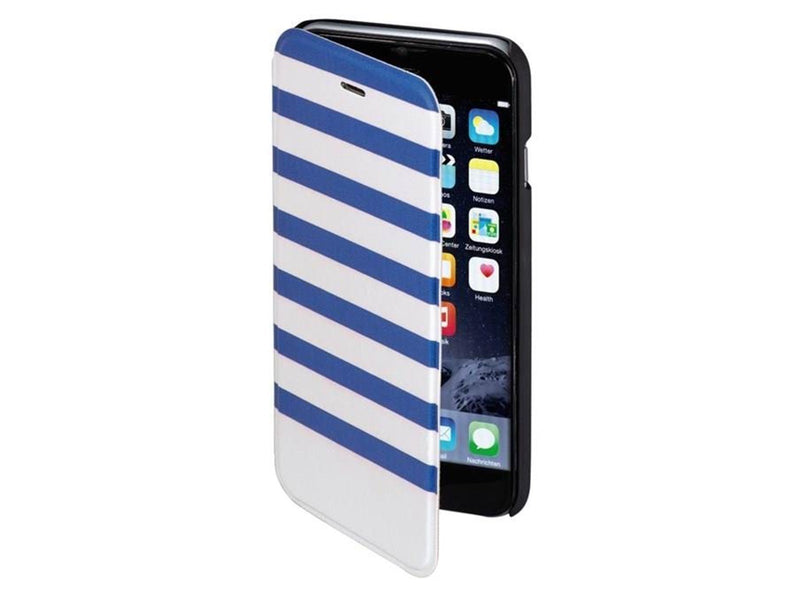 Hama "Stripes" Booklet Case for Apple iPhone 6/6s blue/white