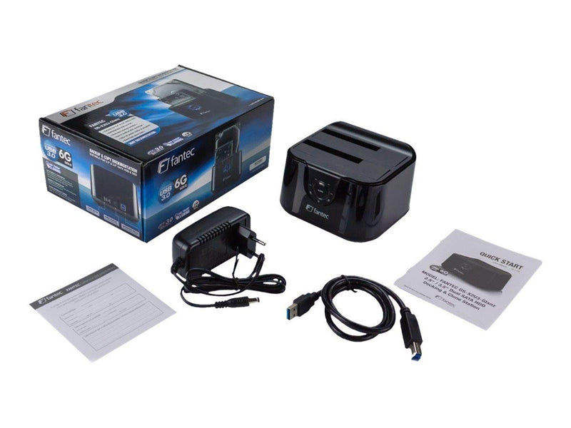 FANTEC DS-X2U3-Glanz - HDD / SSD docking station - SATA 6Gb/s - USB 3.0