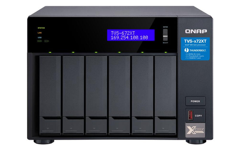 QNAP NAS TVS-672XT-I3-8G 6-Bay