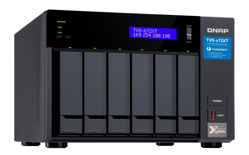 QNAP NAS TVS-672XT-I3-8G 6-Bay