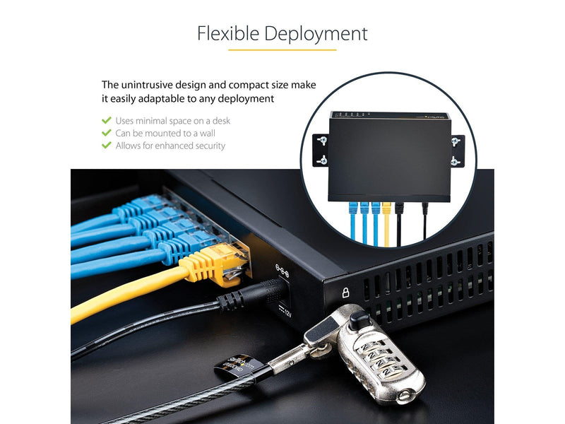 StarTech.com Unmanaged 2.5G Switch 5 Port Gigabit Switch