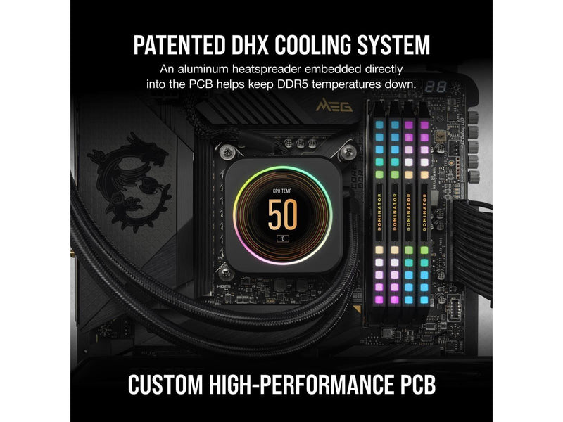 Corsair Dominator Platinum RGB DDR5-5600 - 64GB - CL40 - Dual Channel (2 pcs) - Intel XMP - Schwarz mit RGB