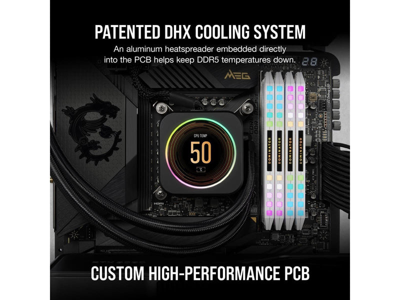 Corsair Dominator Platinum RGB DDR5-5600 - 64GB - CL40 - Dual Channel (2 pcs) - Intel XMP - Weiß mit RGB