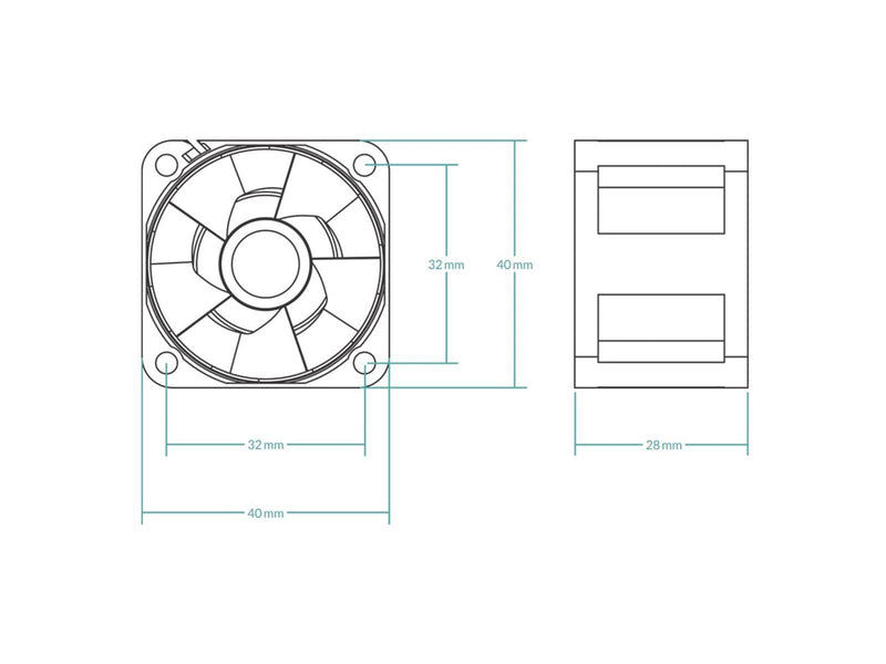 Arctic Server Fan S4028-6K - Gehäuselüfter - 40mm - Schwarz