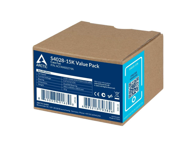 Arctic Server Fan S4028-6K - 5 Pack - Gehäuselüfter - 40mm - Schwarz
