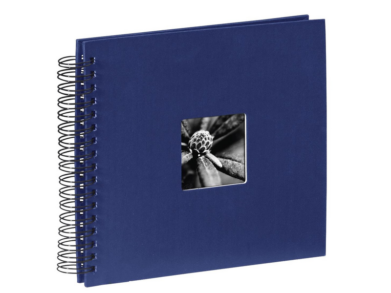 Hama "Fine Art" Spiral Album 28 x 24 cm 50 Black Pages blue