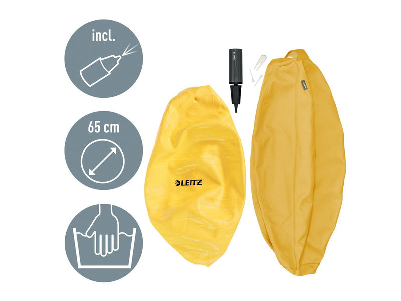 Leitz  Ergo Cosy Active Sitzball für aktives Sitzen Warmes Gelb