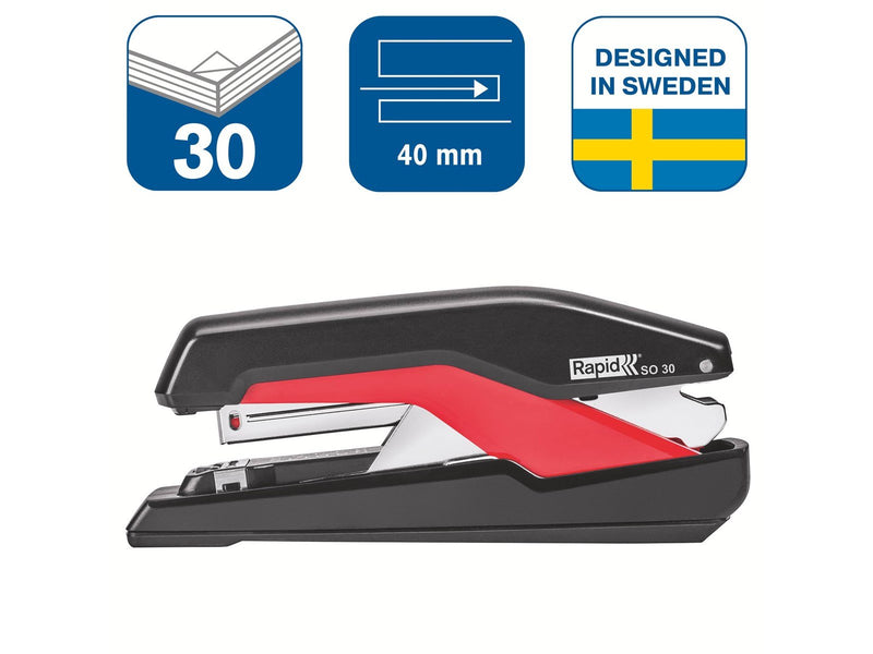 Rapid  Supreme Omnipress® Heftgerät SO30 Schwarz/Rot