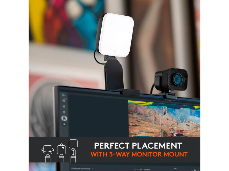 Logitech Litra Glow Premium Streaming Light with TrueSoft - Graphite