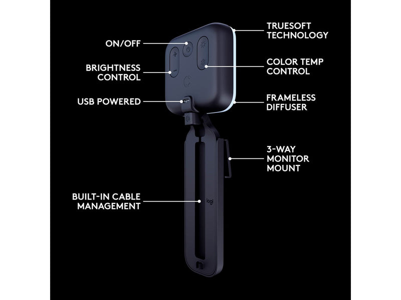 Logitech Litra Glow Premium Streaming Light with TrueSoft - Graphite