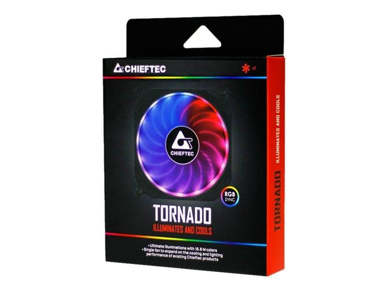 Chieftec CF-1225-RGB 1er-RGB Tornado Tornado - Gehäuselüfter - 120mm - Schwarz