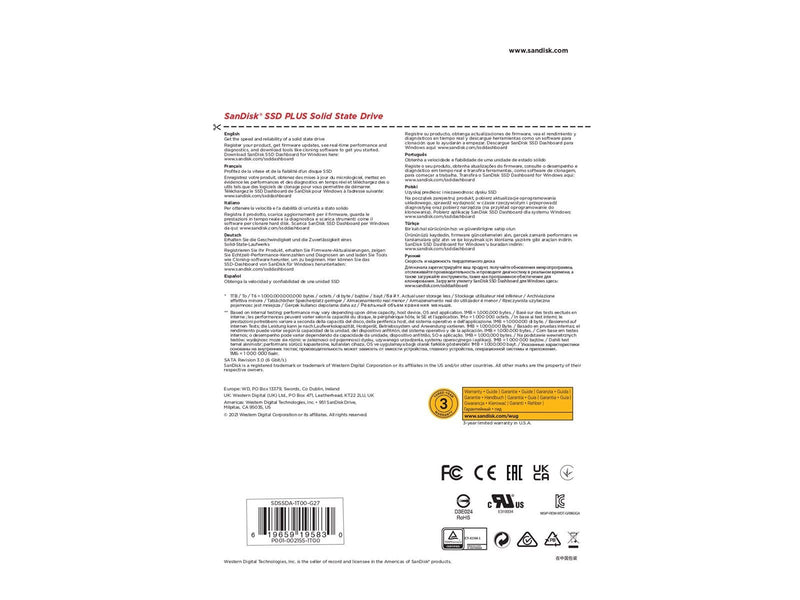 SanDisk SSD PLUS - SSD - 1 TB - SATA 6Gb/s