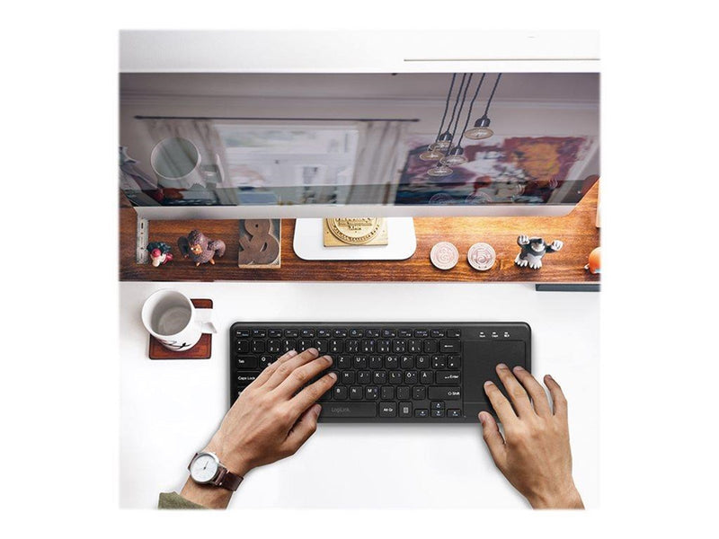 LogiLink Wireless keyboard 2.4 GHz with touchpad - Tastaturen - Schwarz