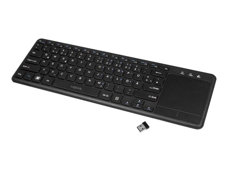 LogiLink Wireless keyboard 2.4 GHz with touchpad - Tastaturen - Schwarz