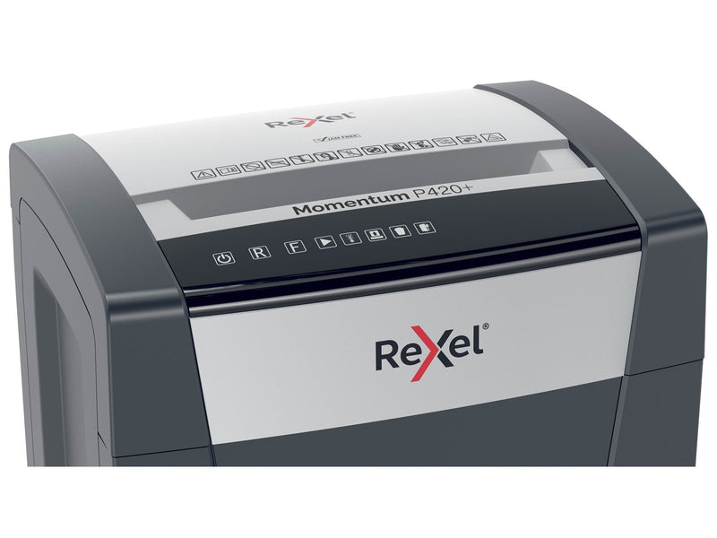 Rexel Momentum P420+ Anti-Papierstau Partikelschnitt-Aktenvernichter