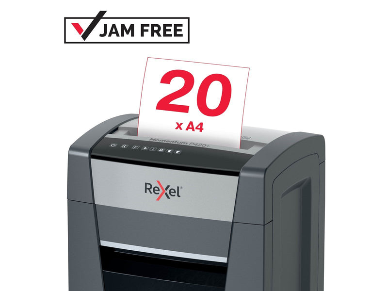 Rexel Momentum P420+ Anti-Papierstau Partikelschnitt-Aktenvernichter