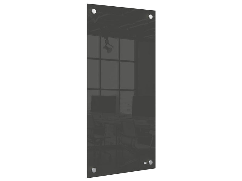 Nobo  Schmales Glas Whiteboard 30 x 60 cm Schwarz