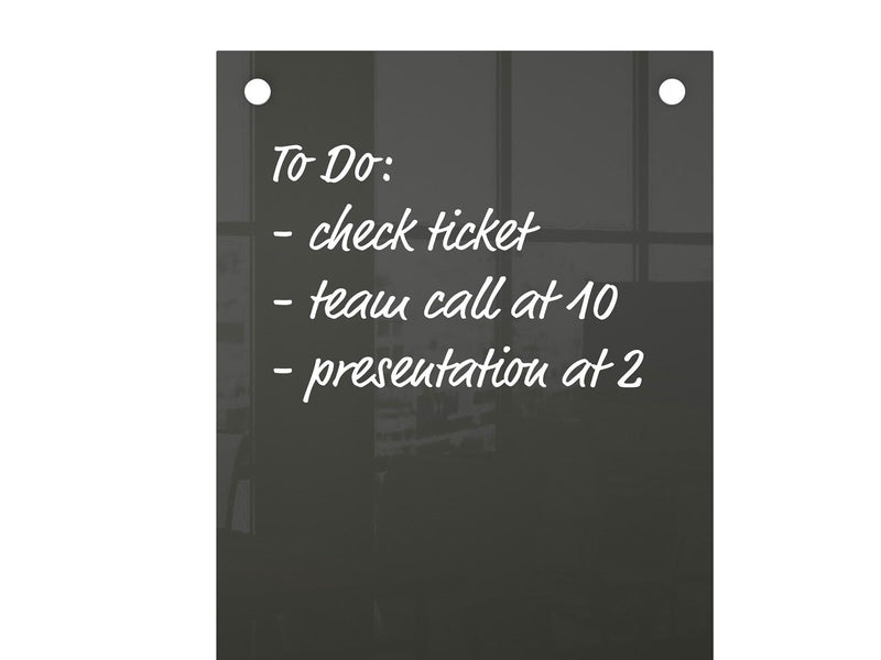 Nobo  Schmales Glas Whiteboard 30 x 60 cm Schwarz