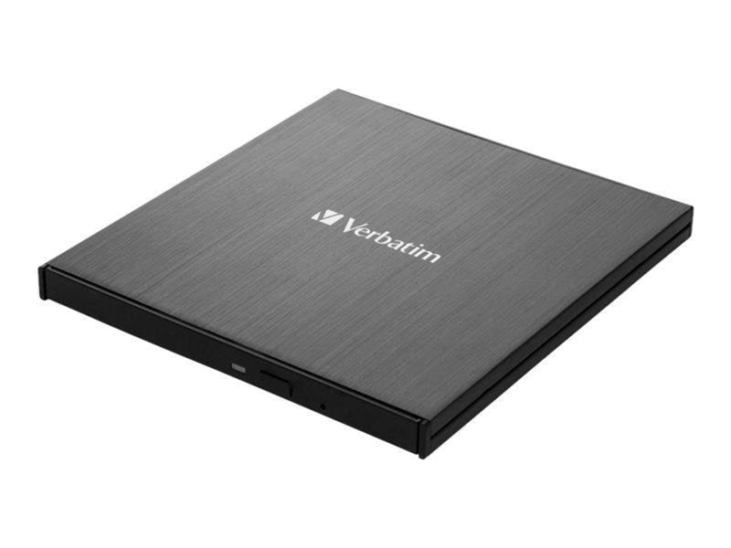 Verbatim Slimline - BDXL drive - SuperSpeed USB 3.1 Gen 1 - external - Bluray-BDRW (Brenner) - USB 3.1 - Schwarz