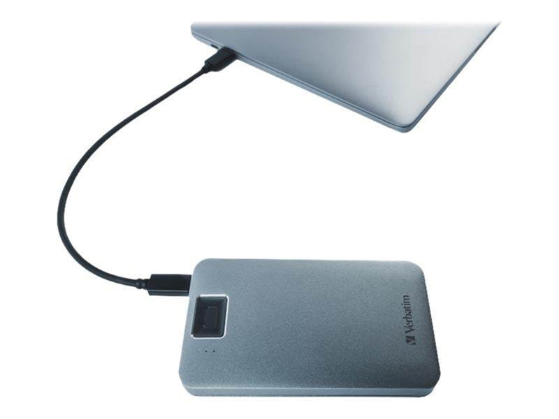 Verbatim Executive Fingerprint Secure - Extern Festplatte - 1TB - Grau