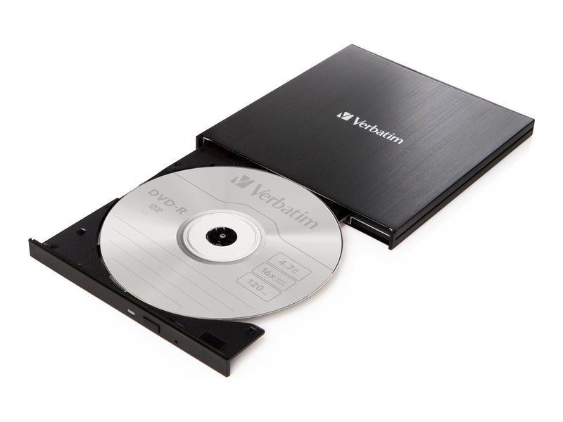 Verbatim Slimline - DVD±RW (±R DL) drive - USB 3.2 Gen 1 - external - DVD-RW (Brenner) - USB 3.2 Gen 1 - Schwarz
