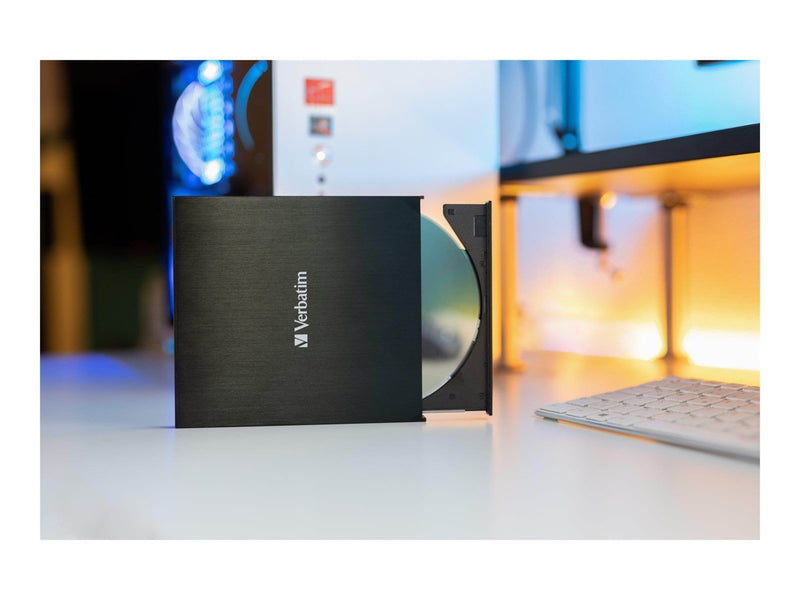 Verbatim Slimline - DVD±RW (±R DL) drive - USB 3.2 Gen 1 - external - DVD-RW (Brenner) - USB 3.2 Gen 1 - Schwarz