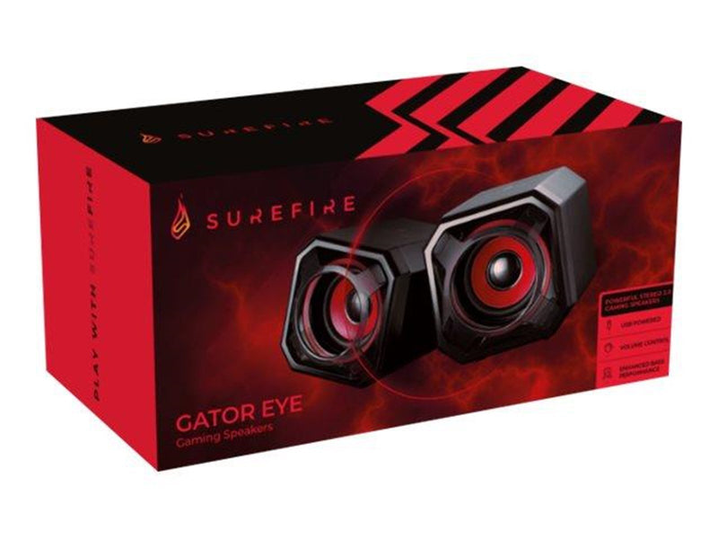 Verbatim SureFire Gator Eye Gaming Speakers Red